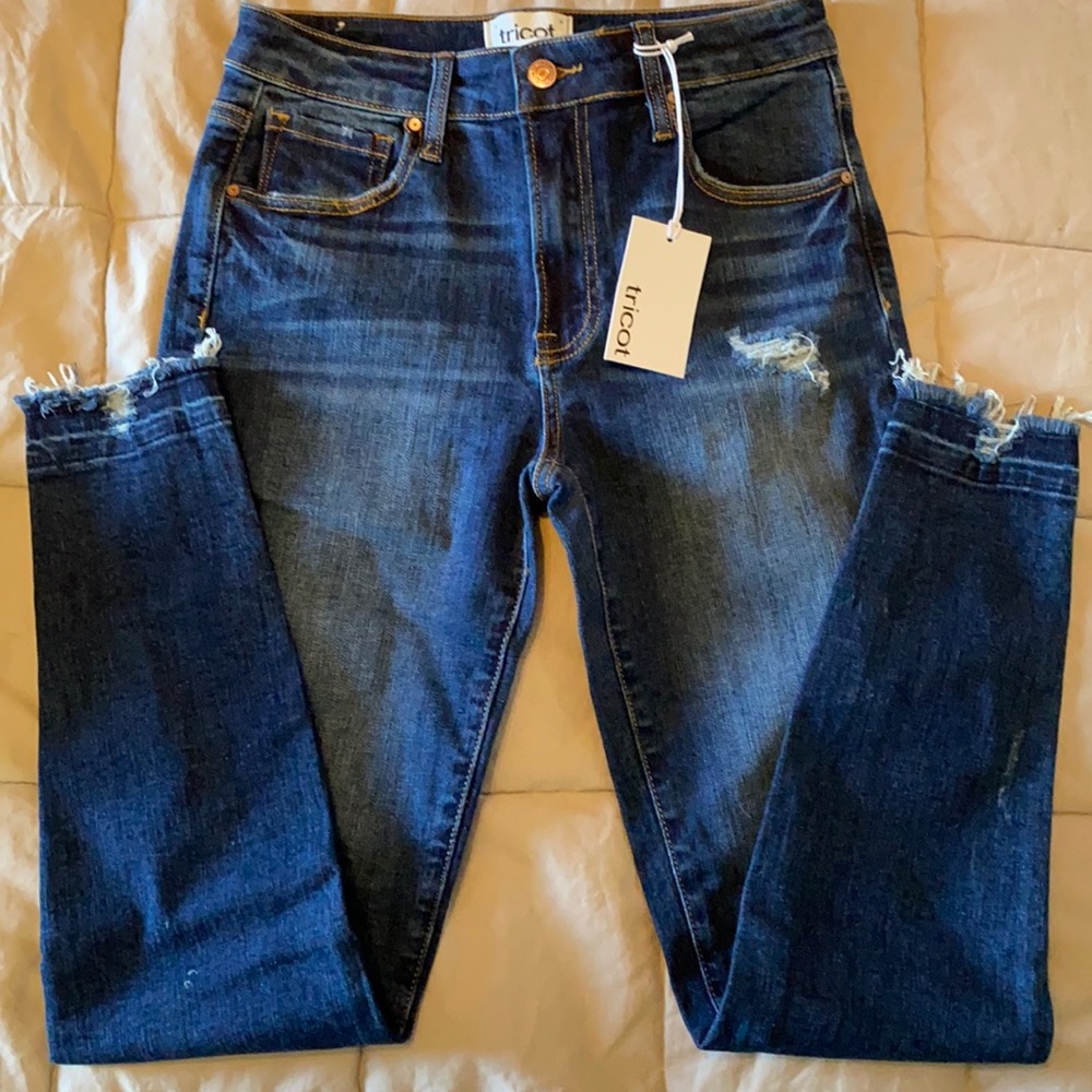 Tricot Distressed Skinny Jeans